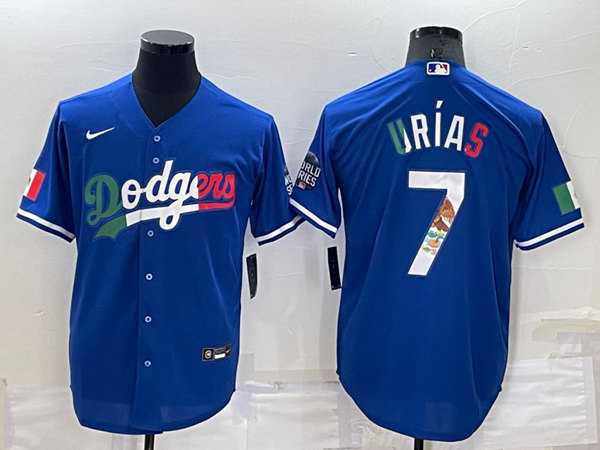 Los Angeles Dodgers #7 Julio Urias Royal Mexico Cool Base Stitched Baseball Jersey,We sell and wholesale Los Angeles Dodgers #7 Julio Urias Royal Mexico Cool Base Stitched Baseball Jersey on line form chian!